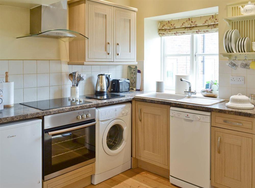 Well-appointed kitchen area at Puffin Cottage in Buckton, near Flamborough, North Humberside