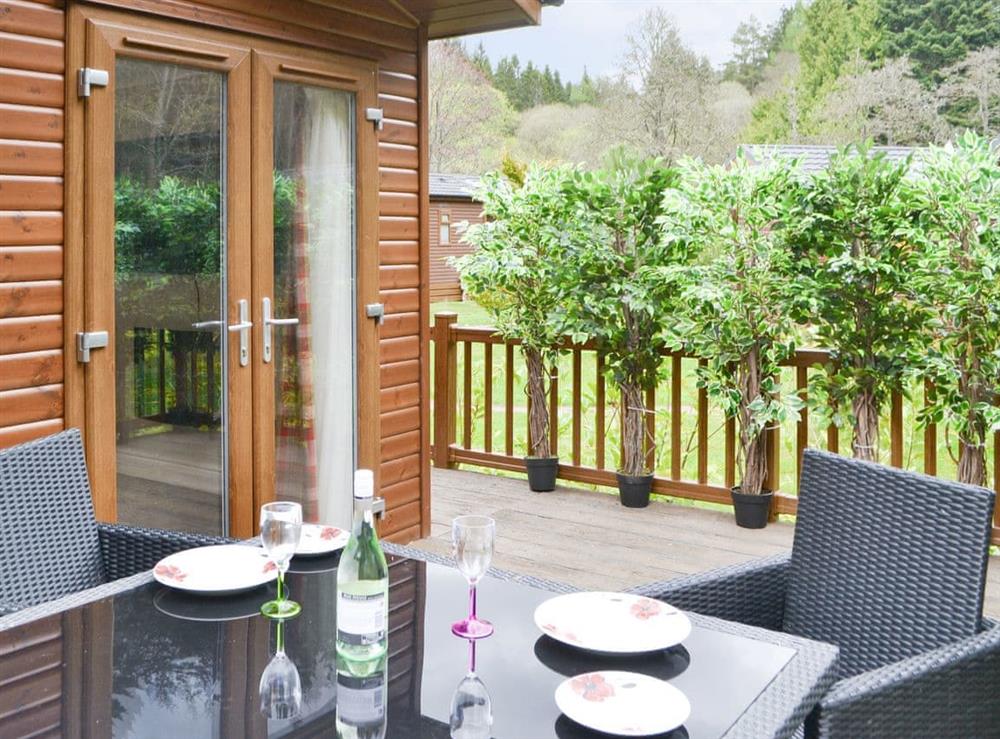 Attractive lodge with decked terrace at Puffin Cottage in Cottonshopeburnfoot, near Otterburn, Northumberland