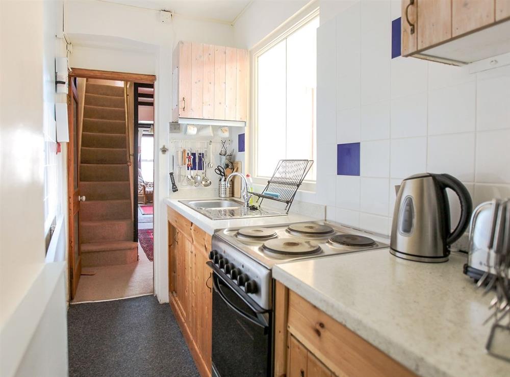 Kitchen at Puffin Cottage in West Looe, Cornwall