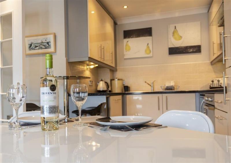 This is the kitchen at Puffin View, Seahouses