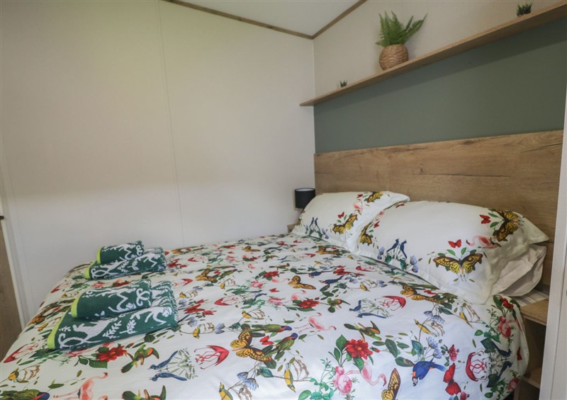 One of the 2 bedrooms at Puffin Way Holiday Caravan, Llwyngwril