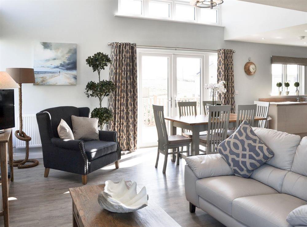 Immaculately presented open plan living space at Puffins in Beadnell, near Alnwick, Northumberland