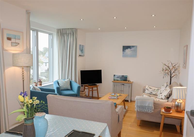 Relax in the living area at Puffins, St Ives