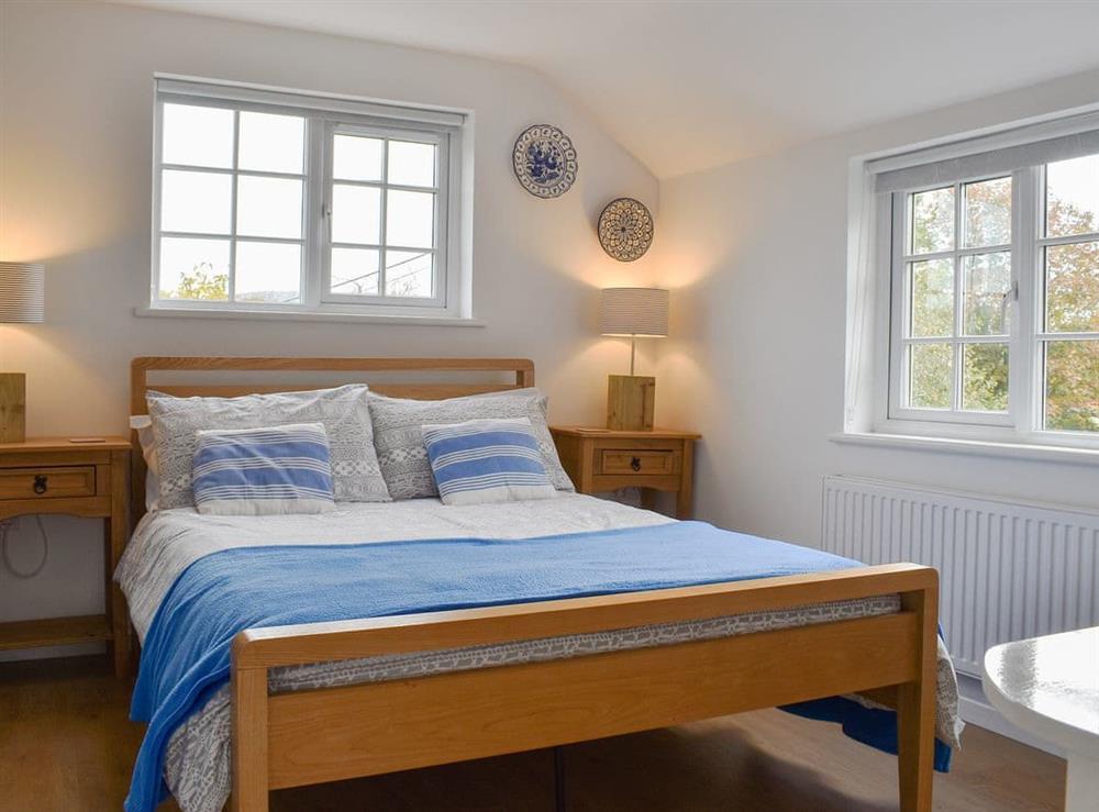 Comfortable double bedroom at Purbeck Apartment in Chideock, Dorset