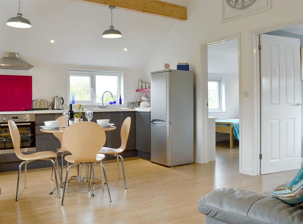 Well presented open plan living space at Purbeck Apartment in Chideock, Dorset