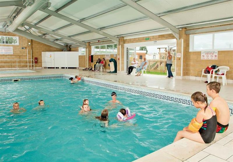 Indoor heated pool at Purn Holiday Park in Bleadon, Somerset