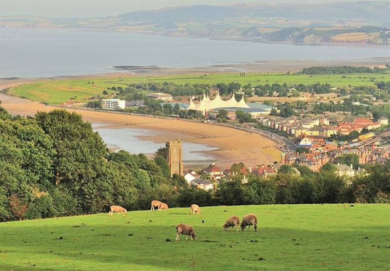 Views from the park at Purn Holiday Park in Bleadon, Somerset