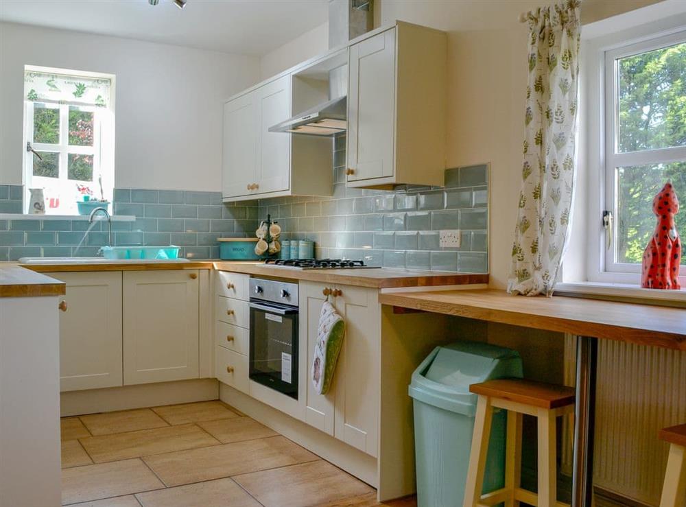 Contempory, well equipped kitchen at Pussywillow Cottage in Rowrah, near Cockermouth, Cumbria