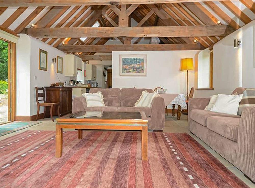 The living room at Quail Cottage in Cuckfield, West Sussex