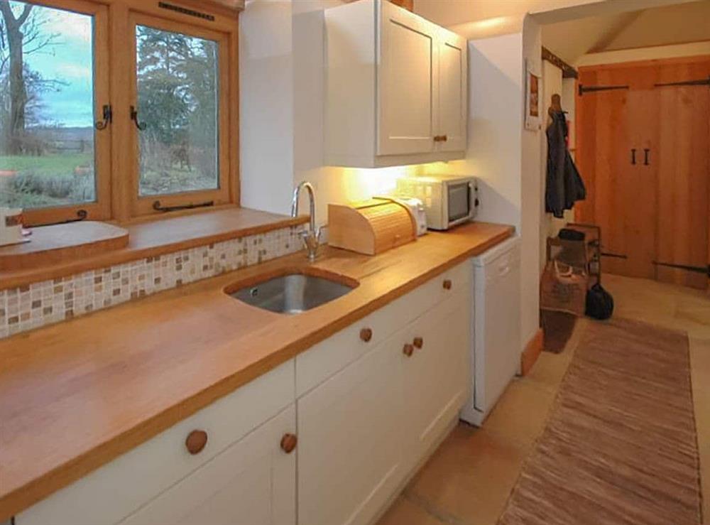 This is the kitchen at Quail Cottage in Cuckfield, West Sussex