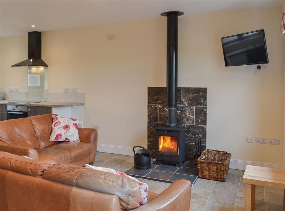 Warm and cosy living space at Quails Nest in Edlingham, near Alnwick, Northumberland