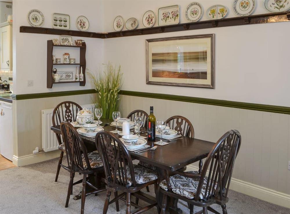 Dining Area at Quarrymans Cottage in Belford, Northumberland