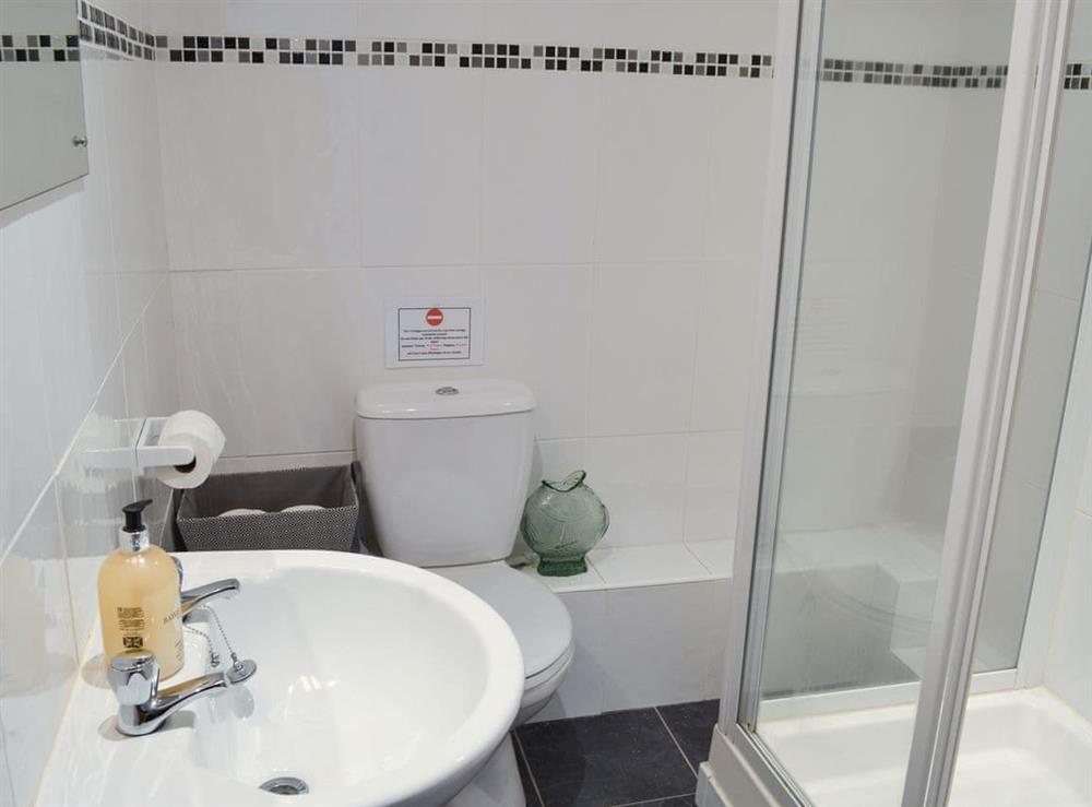 Shower room at Quarrymans Cottage in Edmonton, near Wadebridge, Cornwall