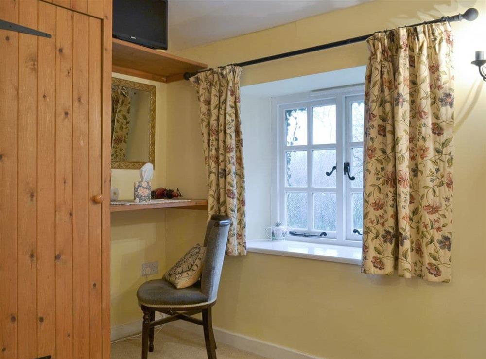 Ample storage and dressing area within the double bedroom at Quarrymans Cottage in Golberdon, Nr Callington, Cornwall., Great Britain
