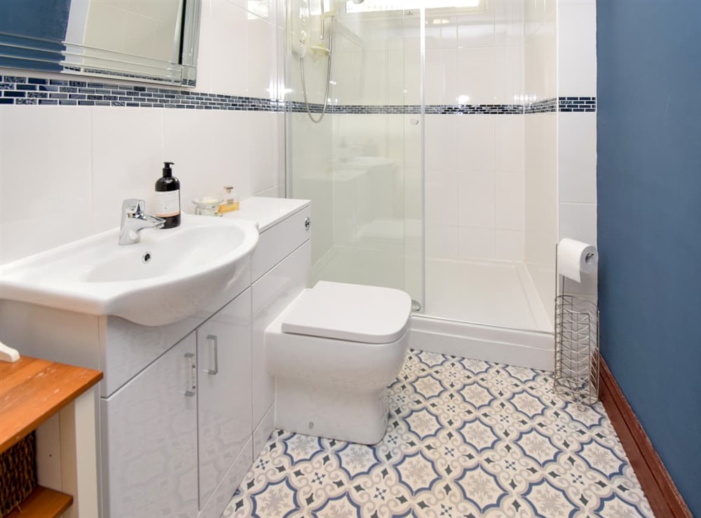 Shower room at Quarrys Edge in Chapel Stile, near Grasmere, Cumbria
