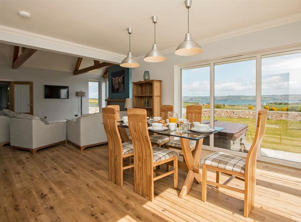 Appealing dining area with wonderful views (photo 2) at Quarter Acre House in Kirkcolm, near Stranraer, Dumfries and Galloway, Wigtownshire