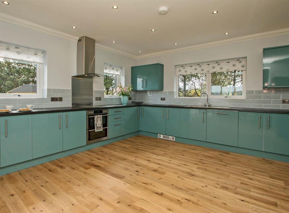 Spacious, well equipped kitchen at Quarter Acre House in Kirkcolm, near Stranraer, Dumfries and Galloway, Wigtownshire