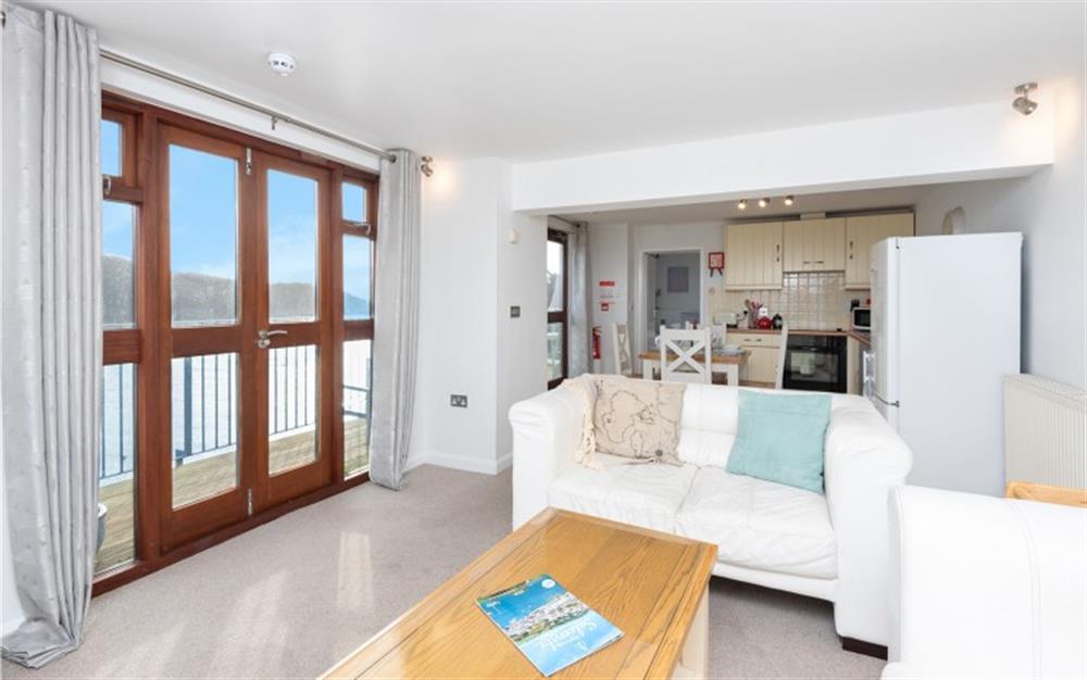The open plan living area at Quarterdeck (Sunny Cliff Cottage) in Salcombe