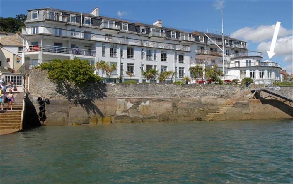 The Salcombe Apartments with 'Quarterdeck' arrowed