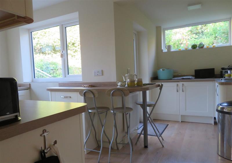 This is the kitchen at Quay Cottage, Red Wharf Bay