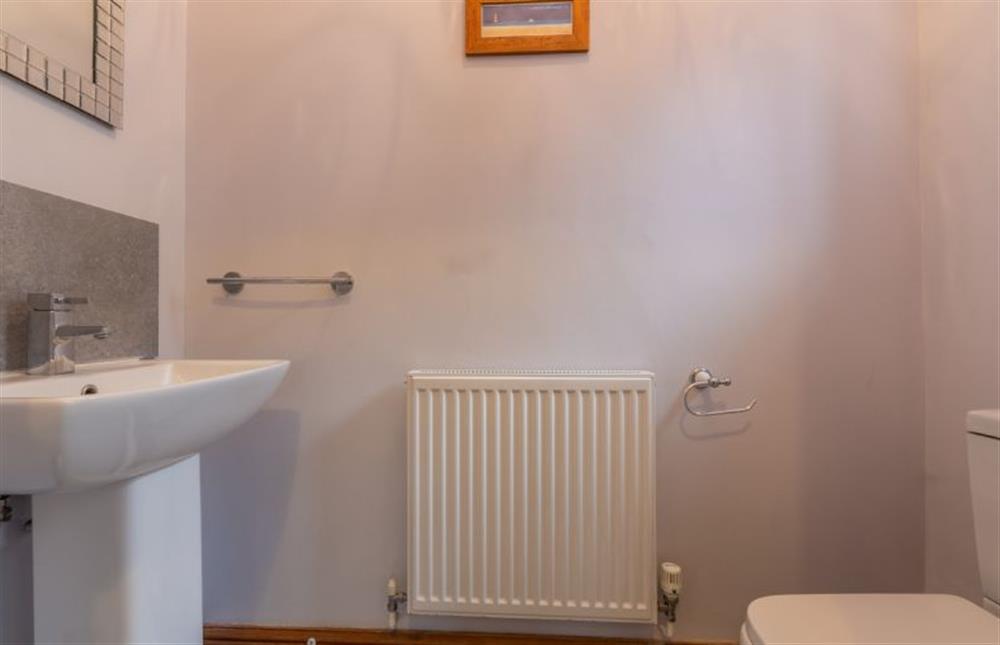 Cloakroom with WC and wash basin at Quay Cottage, Wells-next-the-Sea