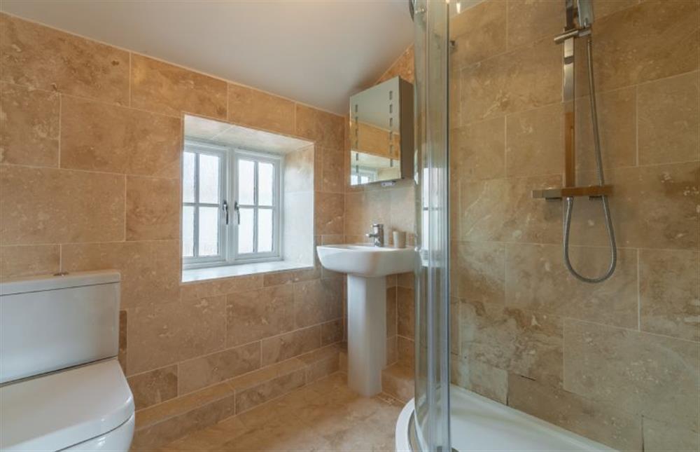 En-suite shower room in the Master bedroom at Quay Cottage, Wells-next-the-Sea