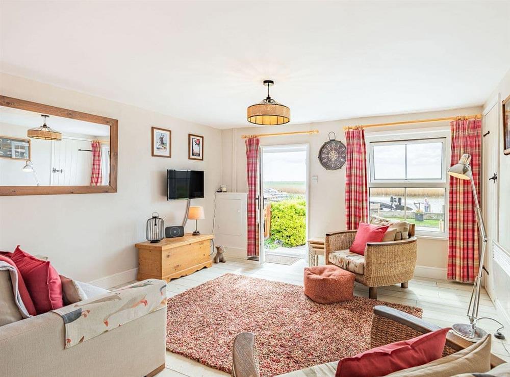 Living room at Quay End in Reedham, Norfolk