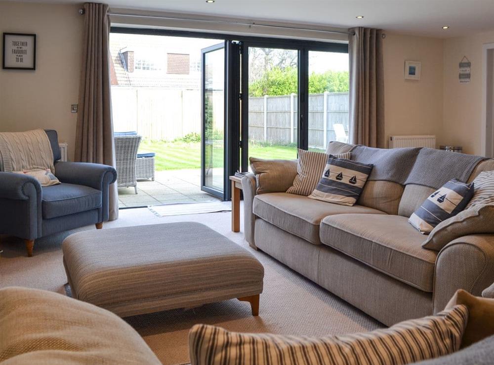 Open plan living space at Quay House in Mudeford, near Christchurch, Dorset