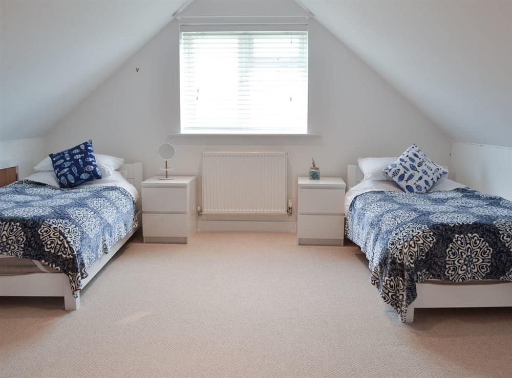 Twin bedroom at Quay House in Mudeford, near Christchurch, Dorset
