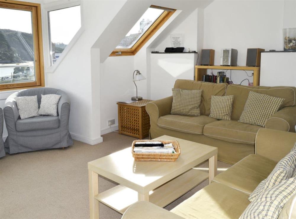 Fantastic living area at Quays Cottage in Salcombe, Devon