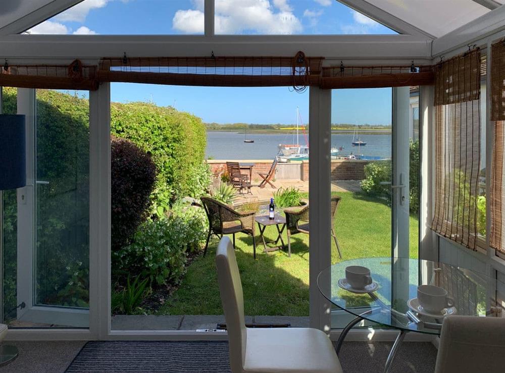 Sun room at Quayside Cottage in Woodbridge, Suffolk