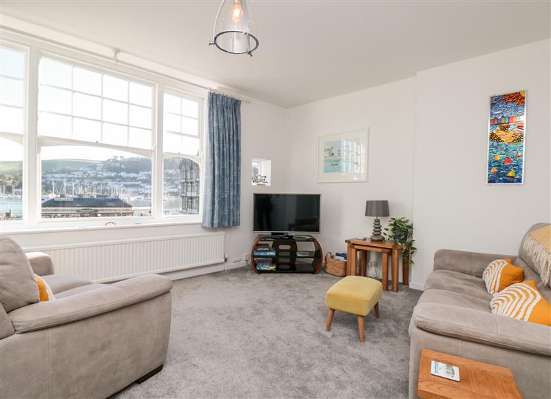 Relax in the living area at Quayside, Dartmouth