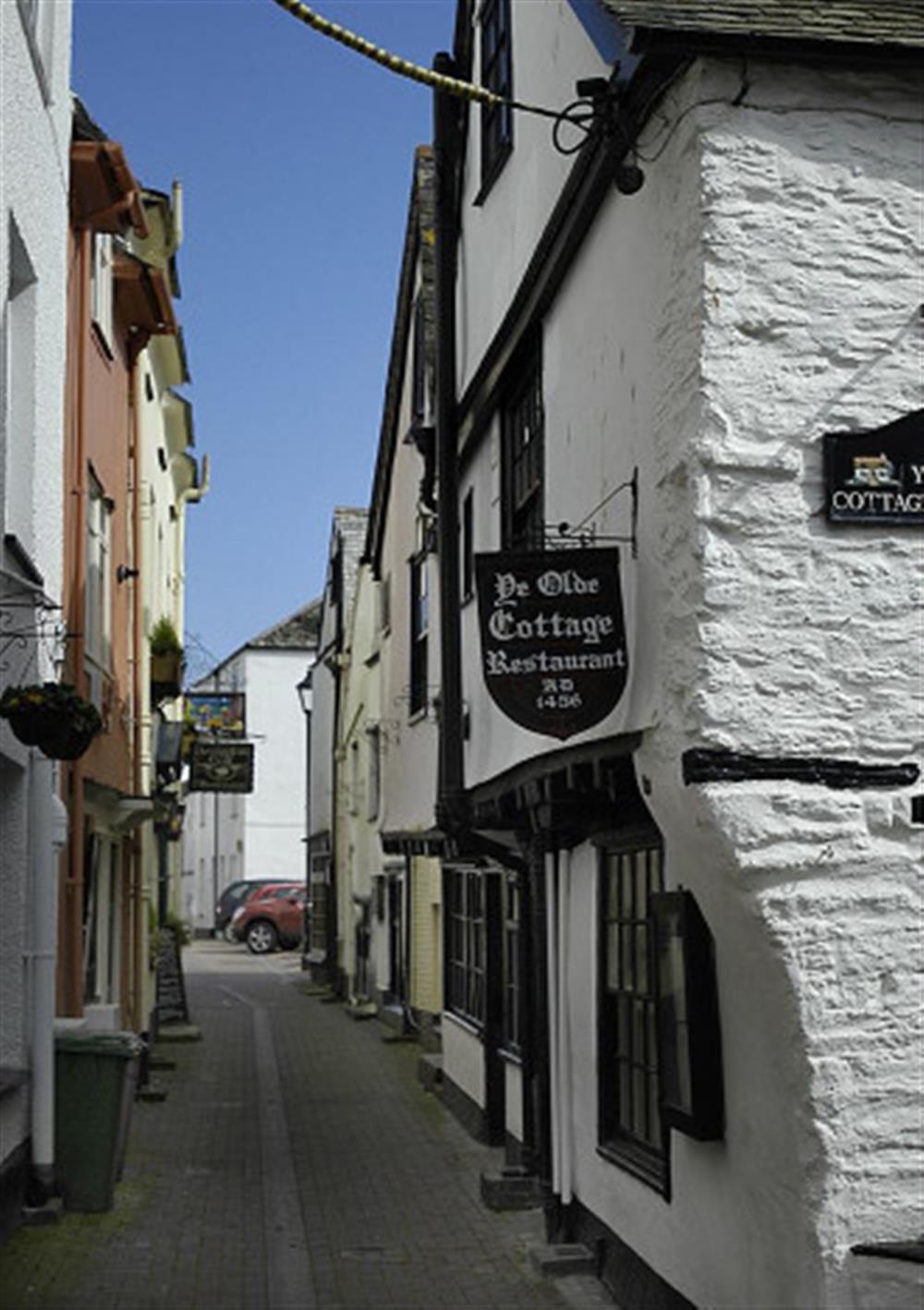 The pretty village streets of East Looe at Quayside Flat in Looe