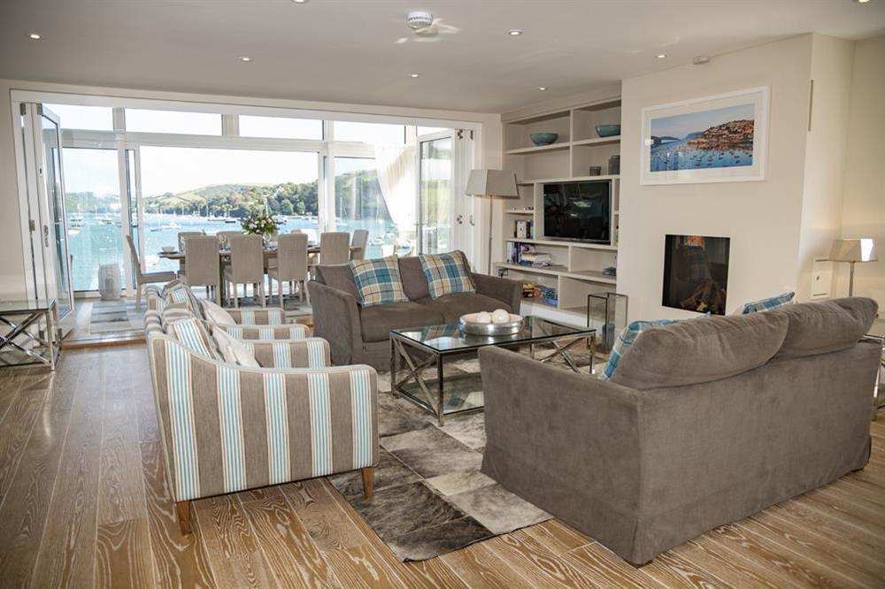 A delightful open plan and spacious living area is perfect for entertaining, relaxing or simply enjoying the wonderful views at Quayside in , Salcombe