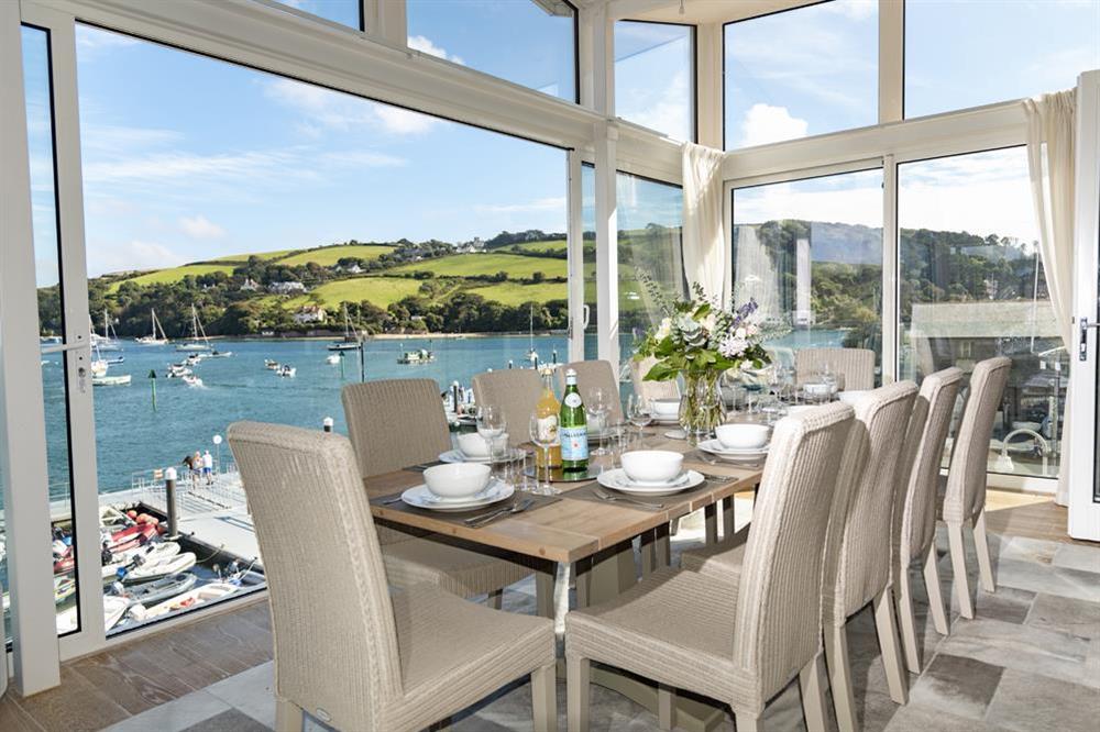 Enjoy stunning views from the dining area at Quayside in , Salcombe