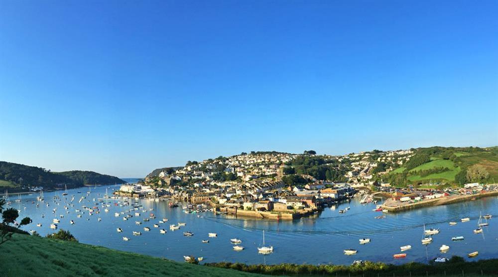 Salcombe and the estuary as seen from Snapes Point at Quayside in , Salcombe