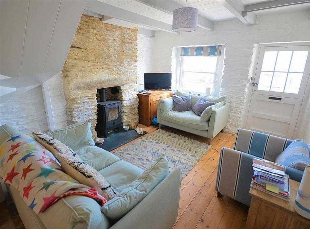 Living room at Quayside in St Mawes, Cornwall