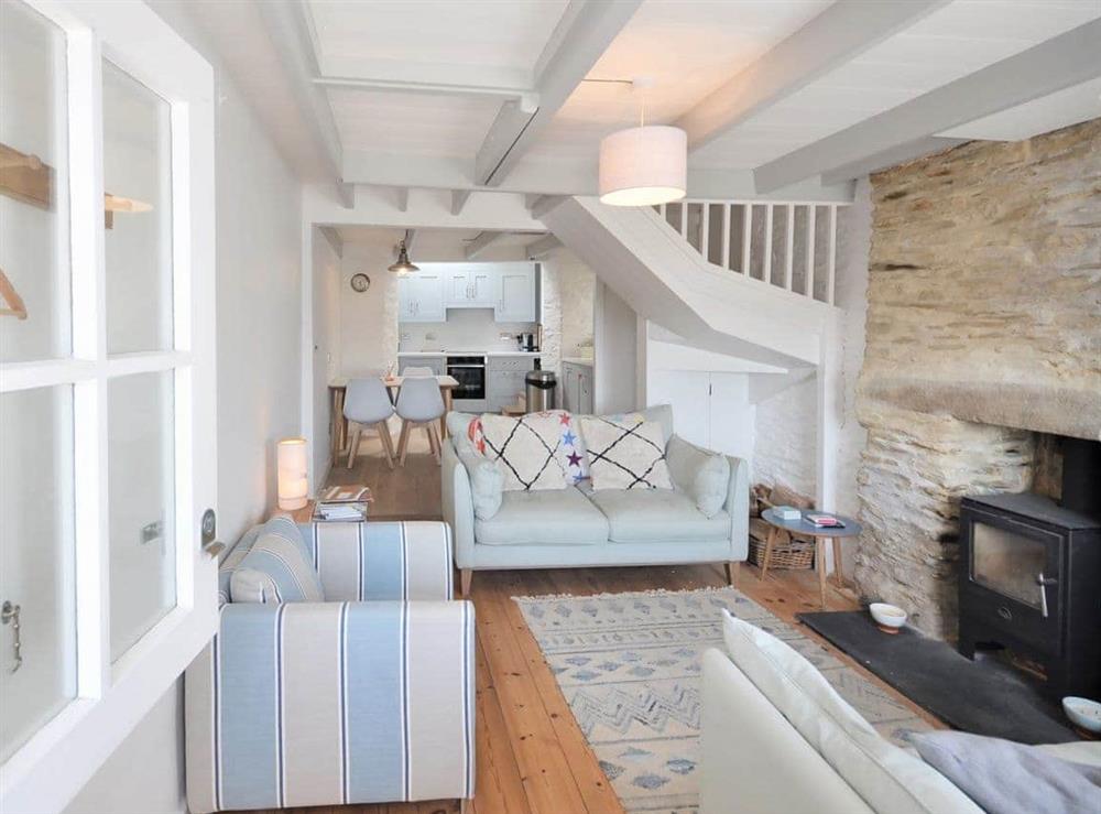 Open plan living space at Quayside in St Mawes, Cornwall