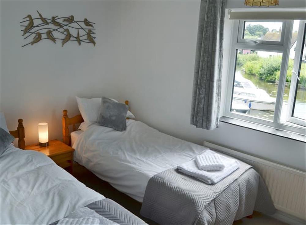 Comfy twin bedroom at Quayside in Wroxham, Norfolk