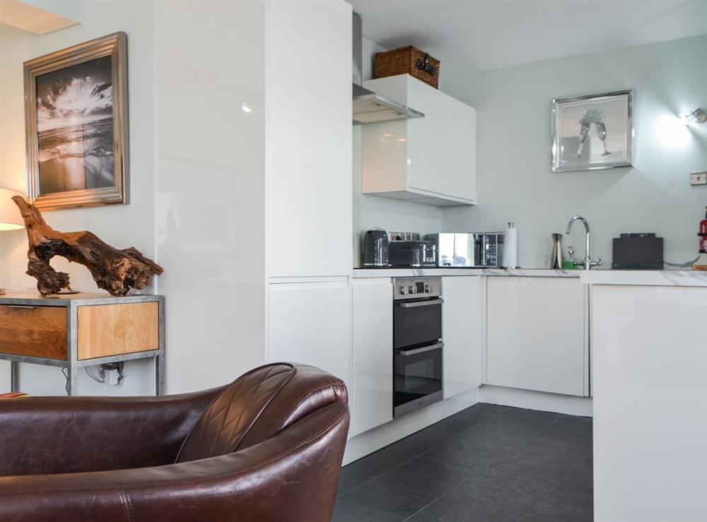 Kitchen area at Quayside7 in Whitehaven, near St Bees, Cumbria
