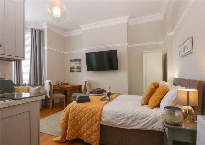 One of the bedrooms at Queens Park, Llandudno