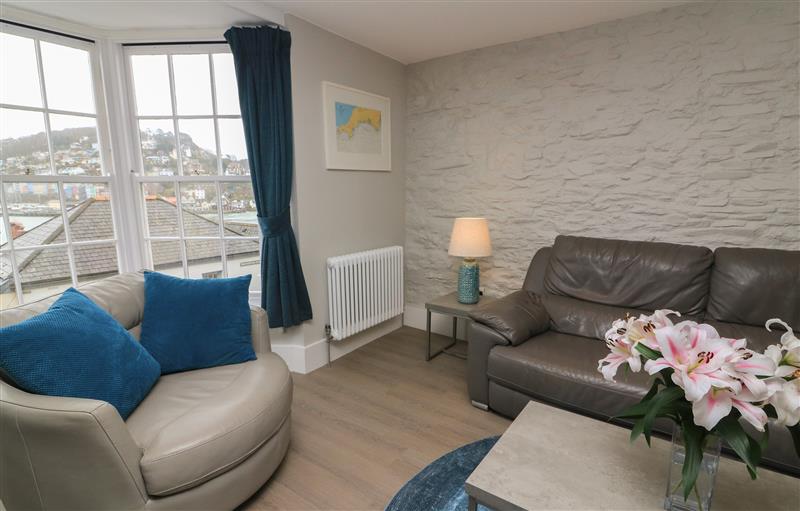 Relax in the living area at Queens View, Dartmouth