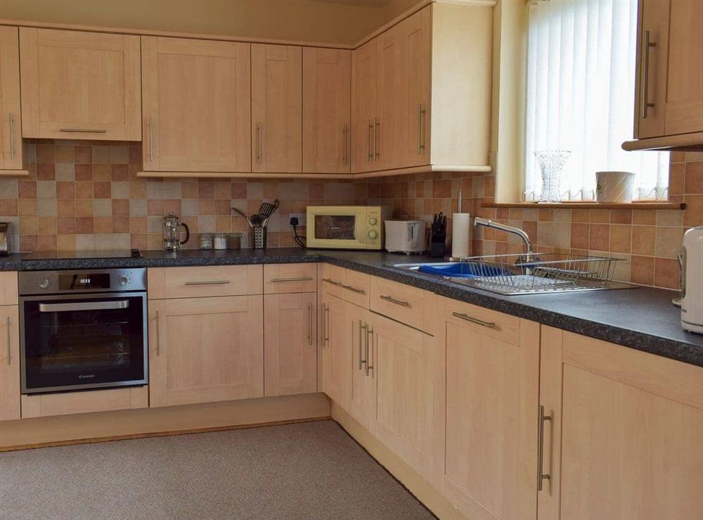 Well equipped kitchen area at Quiet in Sorbie, Newton Stewart., Wigtownshire