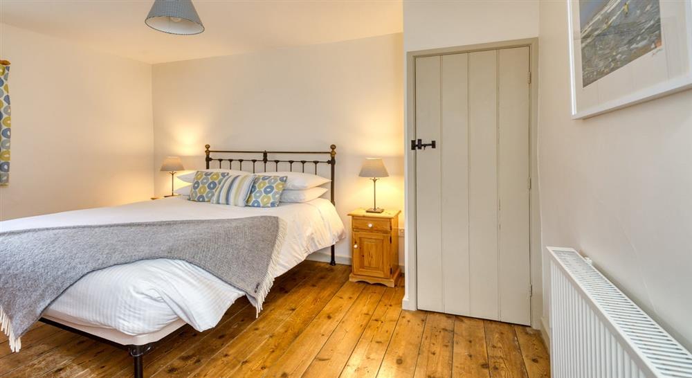The double bedroom at Quin Cottage in Port Quin, Cornwall