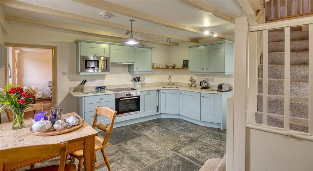 The kitchen at Quin Cottage in Port Quin, Cornwall