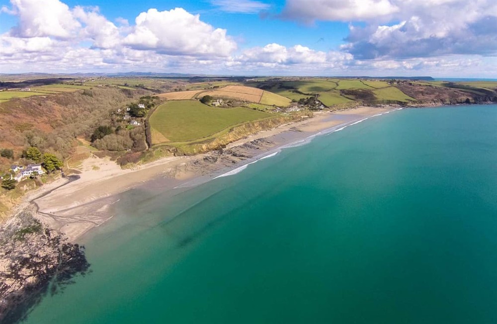 Beach at Quince Cottage, Pendower in Veryan, Cornwall