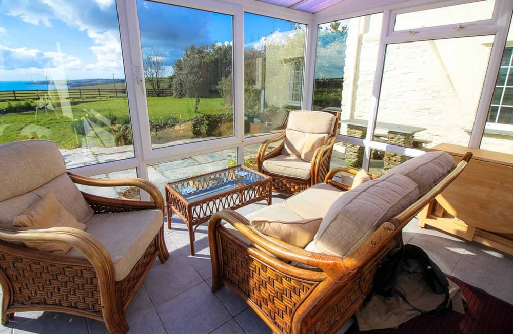 Conservatory at Quince Cottage, Pendower in Veryan, Cornwall