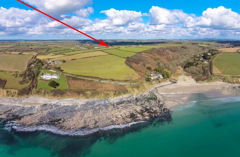 Outdoor area at Quince Cottage, Pendower in Veryan, Cornwall