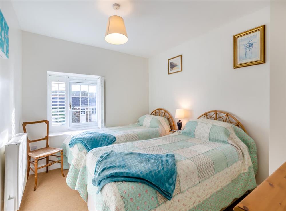 Twin bedroom at Quince Cottage in Withiel, near Wadebridge, Cornwall
