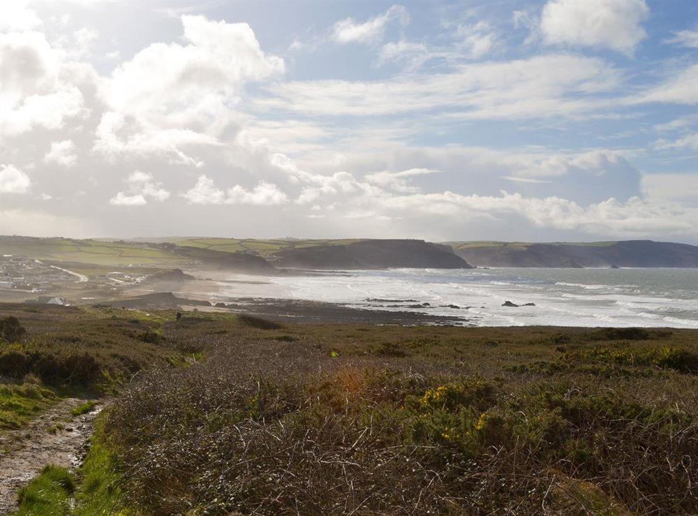 A view of Widemouth Bay from the moor at Barn Cottage, 